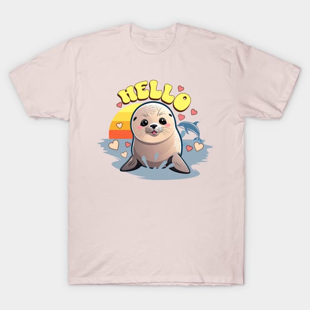 Cute Seal Sea Animals Seals Nealogy Who Loves Seals T-Shirt by alcoshirts